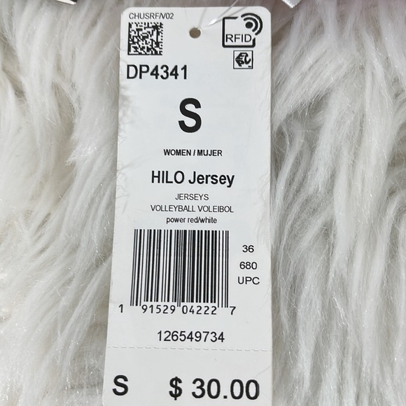 ADIDAS HI LO JERSEY RED & WHITE SHORT SLEEVE SIZE SMALL NEW - Picture 6 of 10